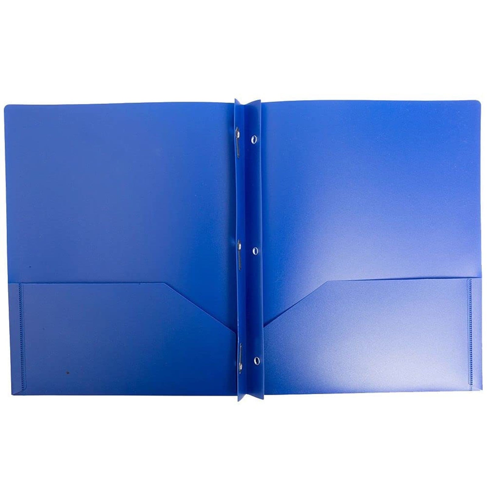 2-Pocket Folders with 3 Prongs, Heavy Duty Plastic Folders with Pockets and Prong Holds Letter Size Paper, Plastic Pockets Folder for School, Office and Home, 9.45x11.42"