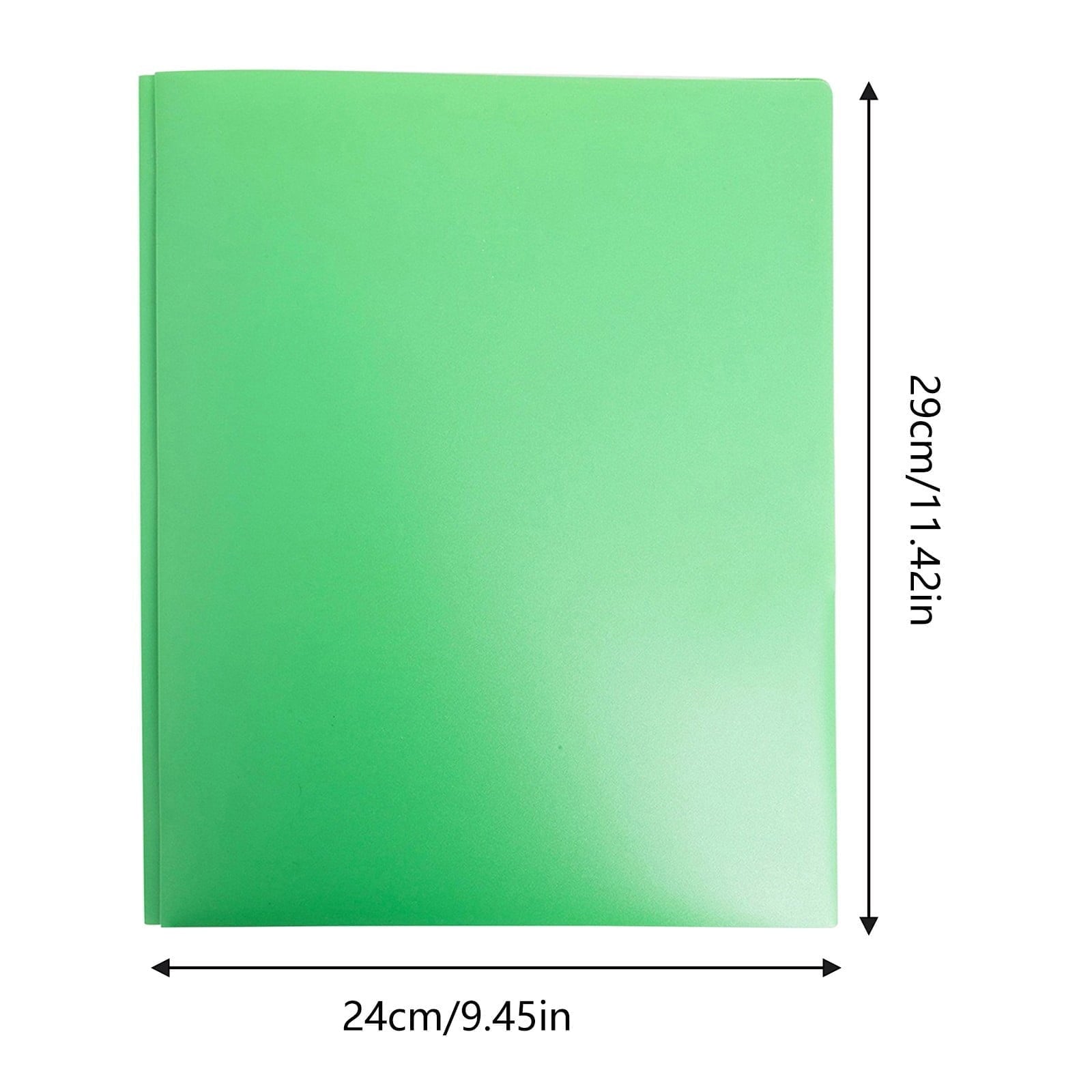2-Pocket Folders with 3 Prongs, Heavy Duty Plastic Folders with Pockets and Prong Holds Letter Size Paper, Plastic Pockets Folder for School, Office and Home, 9.45x11.42"