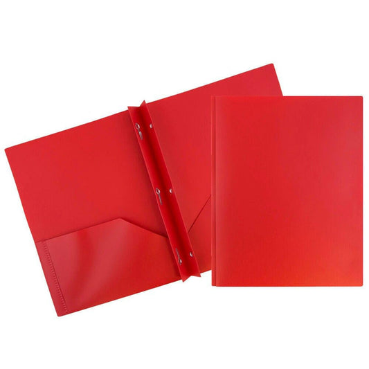 1*Folder, A4 Tadpole Folder Pp Folder 1Pc Red Colored Plastic Folder with Pockets and Prongs (Assorted Colors 1 ) Colorful Folders with & School Folders with Fasteners, Plertrvy (Festive Red00524)