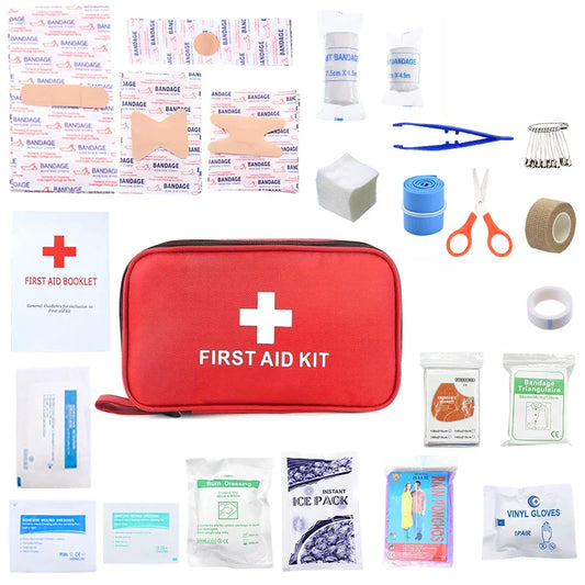 Essential Family Car Travel First Aid Kit – 198 Pieces for All Occasions