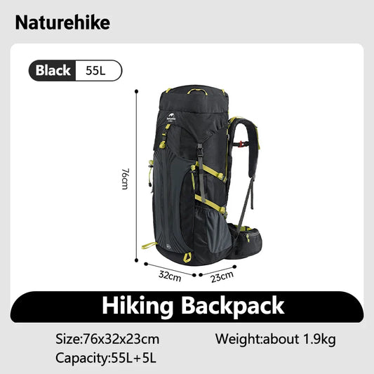 Naturehike Camping Backpacks – 55L Waterproof Hiking Trekking Packs