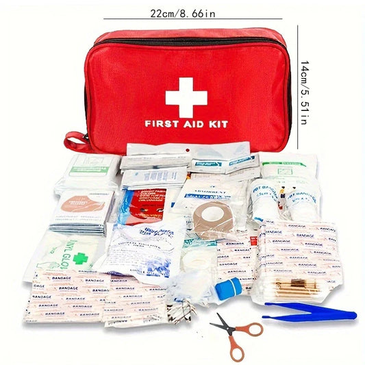 Essential Family Car Travel First Aid Kit – 198 Pieces for All Occasions