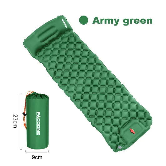 Outdoor Camping Inflatable Mattress – Ultralight Air Mat with Built-In Pump