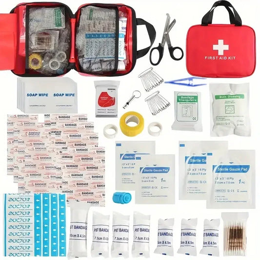 Comprehensive Easy-To-Carry First Aid Kit for Home &amp; Outdoor Activities