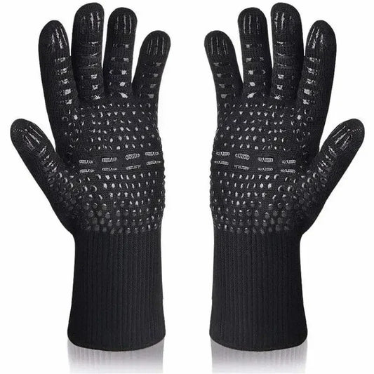 1472°F Heat Resistant Oven Mitts – Silicone BBQ &amp; Grilling Gloves