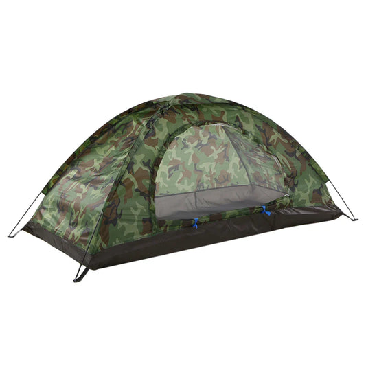 Portable Camouflage Camping Tent – Waterproof &amp; Windproof for Outdoor Adventures