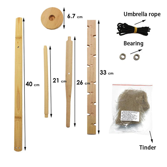 Bow Drill Friction Fire Starter Kit – Essential Survival Tool for Outdoor Adventures