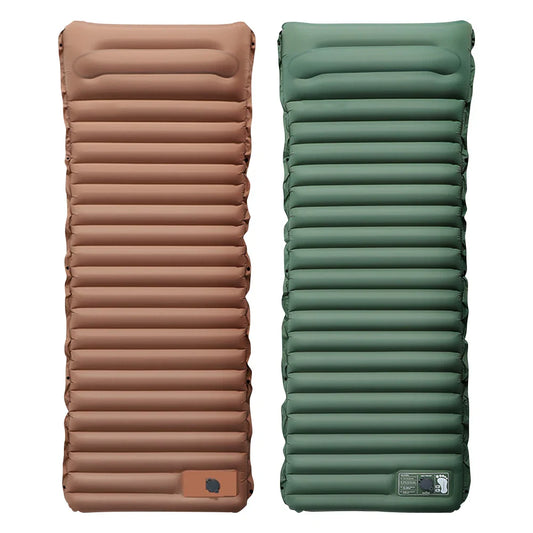 10cm Self-Inflating Sleeping Mat with Foot Pump &amp; Pillow – Ultralight Camping Essential
