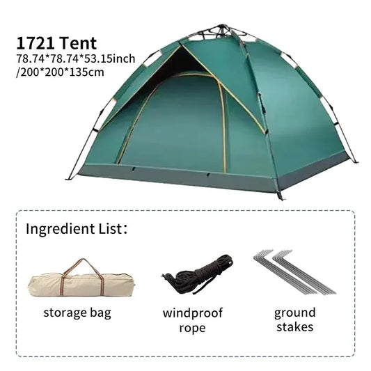 Outdoor Folding Tent – Quick Setup for 3-4 People, Perfect for Camping