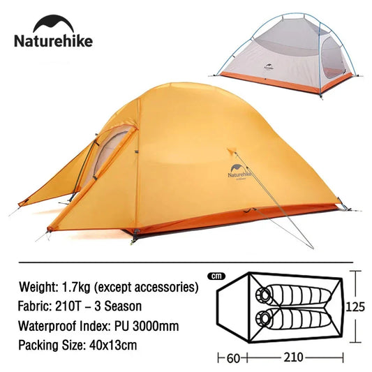 Naturehike Cloud Up 2 Person Camping Tent – Ultralight &amp; Waterproof Shelter