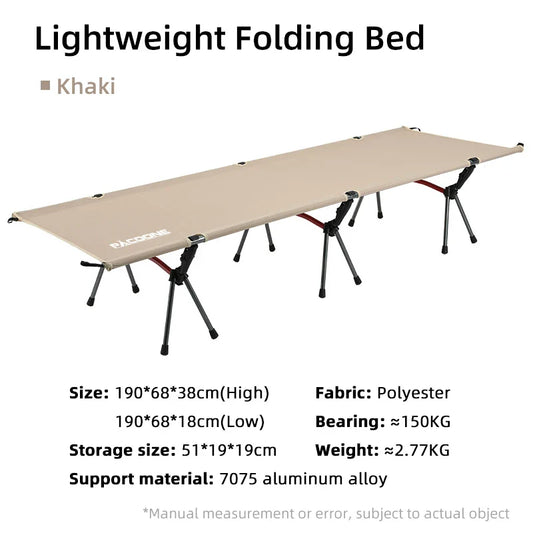 PACOONE Camping Cot – Portable Comfort for Outdoor Adventures