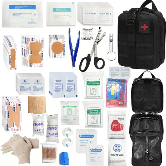 205 pcs Outdoor General Purpose First Aid Kit – Essential for Home and Travel