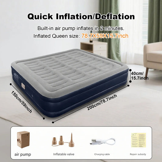 Comfortable 1-2 Person PVC Automatic Inflatable Mattress