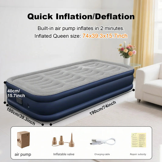 Comfortable 1-2 Person PVC Automatic Inflatable Mattress
